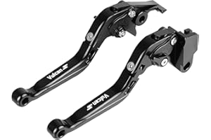 GYMARK Brake Levers Motorcycle Clutch Levers Set Foldable Extendable CNC Fit for Kawasaki Vulcan S 650 2015-2023 Adjustable (Black)