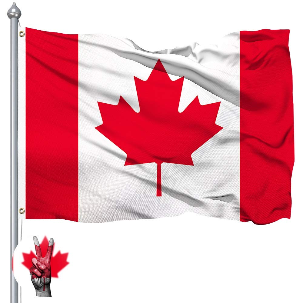 Canada Flag - 400D Polyester Premium Quality - Canadian Supporter Fans Decoration Flag 5ftx3ft/150 x 90cm