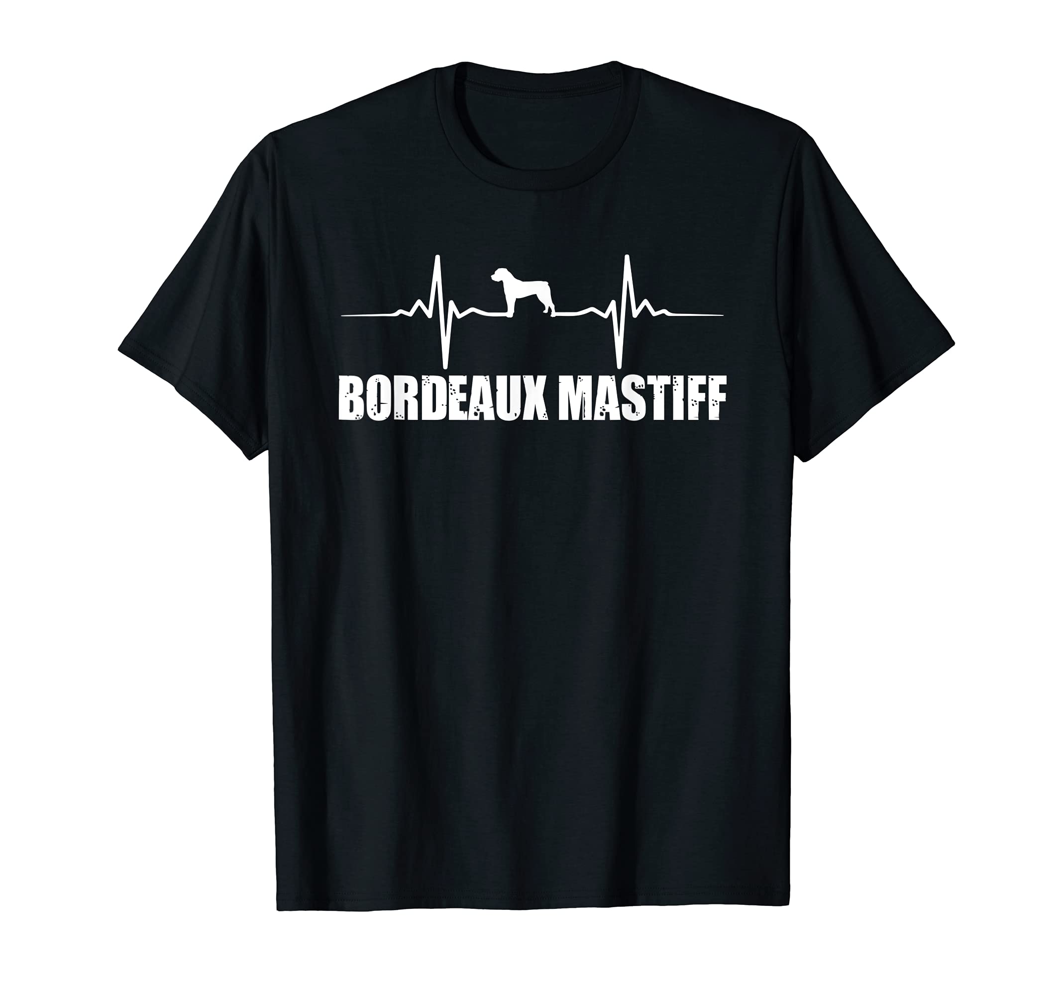 Bordeaux Mastiff Heartbeat Dogs Love Design T-Shirt