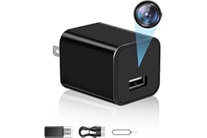 UYIKOO Hidden Camera USB Charger, 1080P Home Camera with Motion Detection No WiFi Needed Indoor Camera No Sound