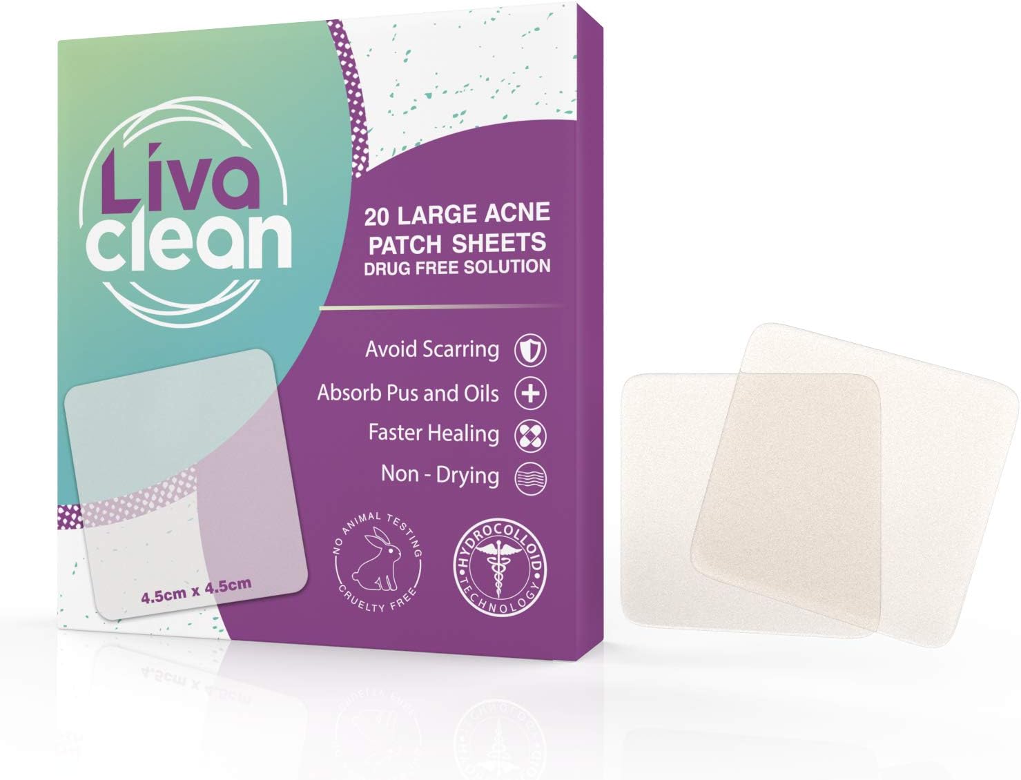 (20 Patches) Liva Clean Large Pimple Patch Large Acne Pimple Patch