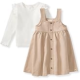 Burt's Bees Baby Girls Dress Set, Infant & Toddler, Short & Long-Sleeve, 100% Organic Cotton