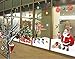 UfingoDecor XLarge Merry Christmas Santa Claus Christmas Tree Christmas Stockings Christmas Gifts Wall Decals, Living Room Bedroom Shop Window Removable Wall Stickers Murals, Set of 2 Sheets