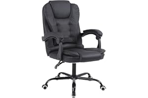 Panana Office Chair Heavy Duty Executive Reclining Computer Swivel Chair (Black)
