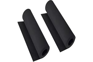 2-Pack Black Eva Foam Cosplay Sheets roll, Premium eva Craft Foam 2mm Thick, 13.5" x 49", High Density 86kg/m3 for Cosplay Co