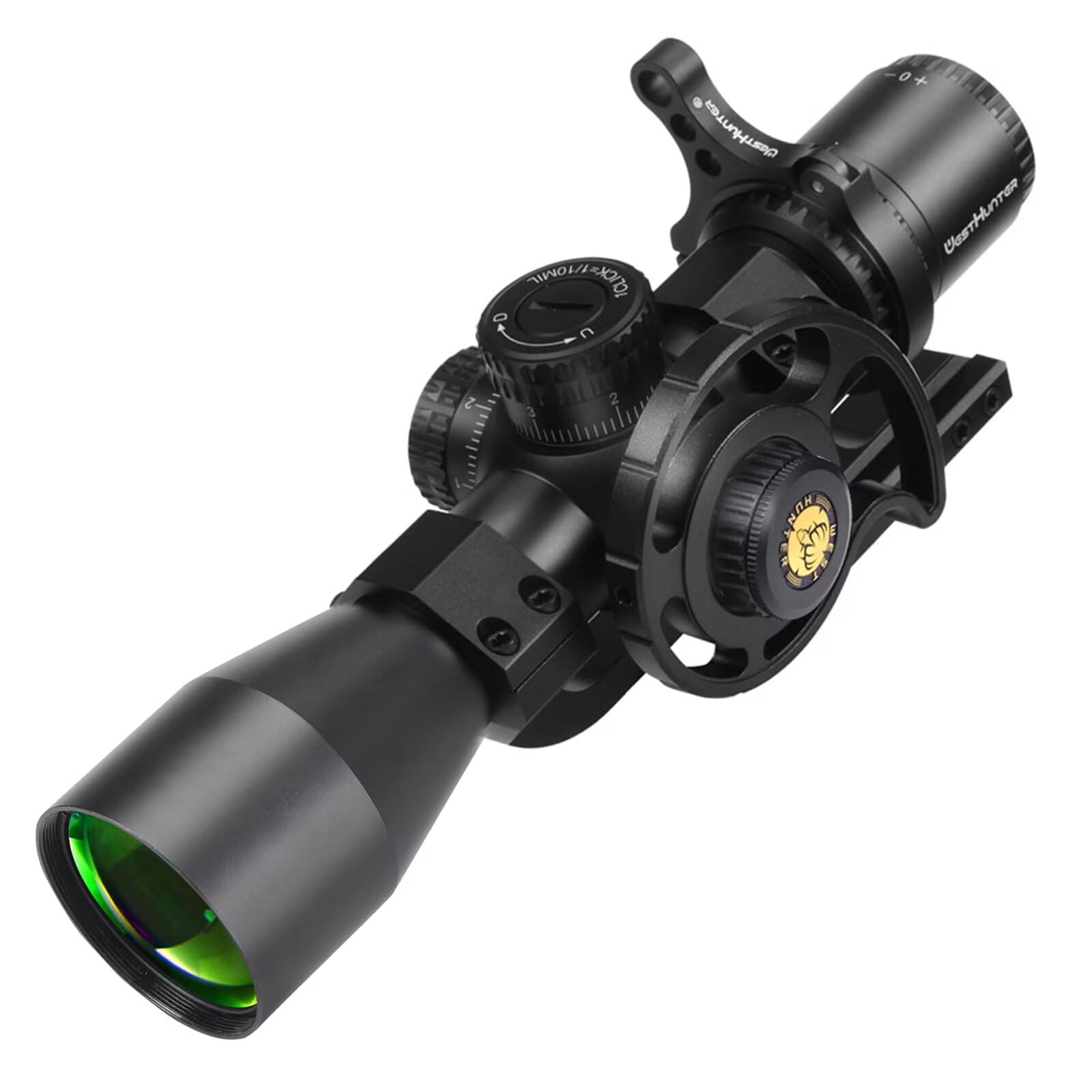 WestHunter Optics WHT 3-12X44 SFIR SFP Compact Competition Riflescope, 1/10 Mil Second Focal Plane Red Illumination Etched Glass Reticle, 30mm Precision Shooting Scope, with Picatinny Mount