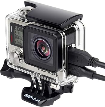 Amazon Com Gepuly Skeleton Housing Case For Gopro Hero 4 Hero 3 Hero 3 Action Camera Side Open Protective Housing Case With Skeleton Backdoor And Lcd Touch Backdoor For Gopro Hero4 Hero3