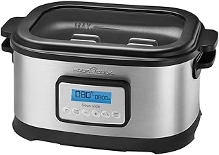 Profi Cook SV-1112 ProfiCook Sous Vide – Schongarer Topf und Vakuum für Küche Kochen bei niedrigen Temperaturen, 8,5 l, 520 W, grau/schwarz [Energieklasse a], 8.5 liters