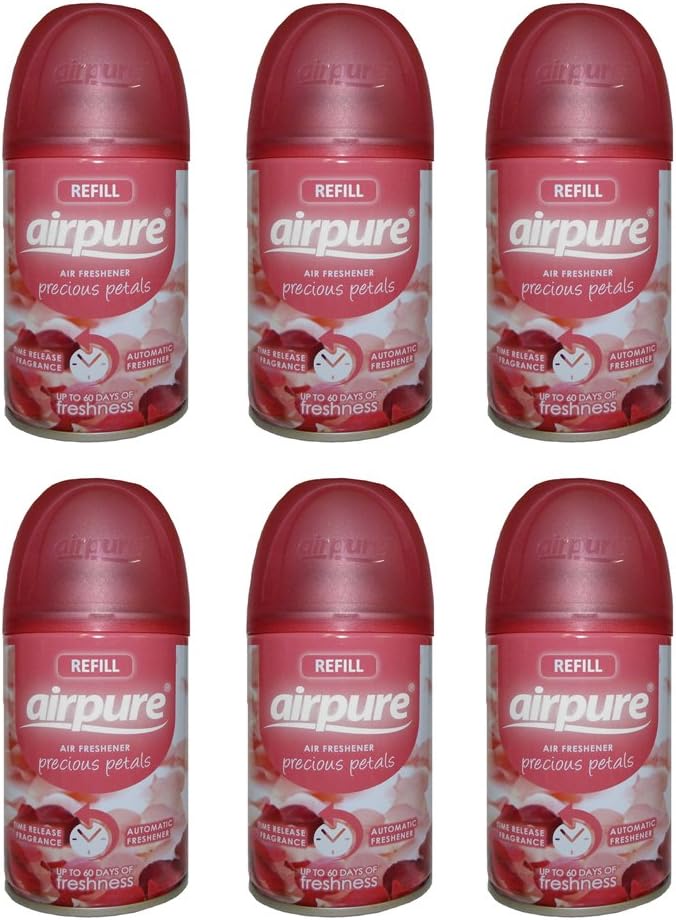 6 x Airpure Freshmatic Max Auto Spray Refills 250ml (Precious Petals (Airpure 6x250ml))