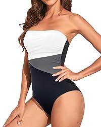 Holipick Women Black White Grey Strapless Bandeau