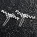 BBTO 6 Pieces Wedding Bridal Hair Pins, Crystal Rhinestone Headband, Wedding Crown Hair Jewelry Hair Accessories for Women and Girls (Silver)