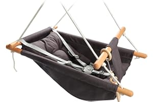 Tislly Baby Swing Outdoor Indoor for Infants to Toddlers, Portable Adjustable Baby Porch Swing with 5-Point Safety Belt, Kids Tree Hanging Chair Toys for Door Garden Backyard