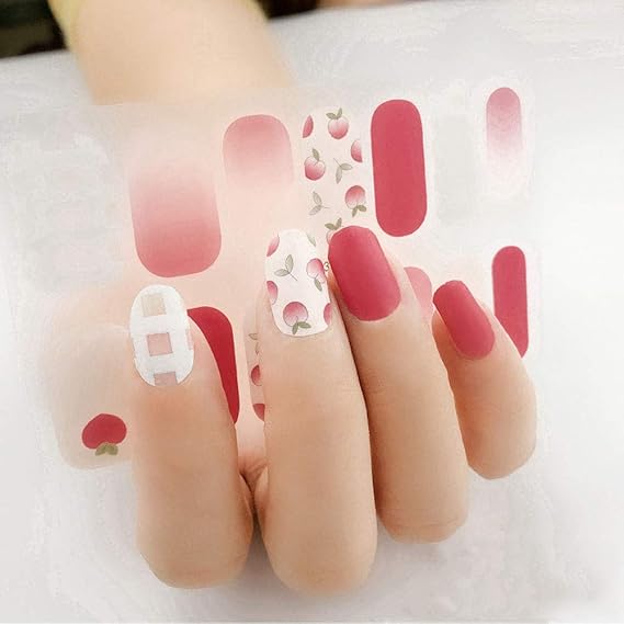 BornBeauty 3D Nail Polish Strips 5 Sheets Adhesive Stick