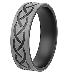 ThunderFit Silicone Wedding Ring Unisex, Laser