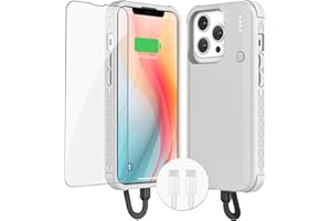 KKD Battery Case for iPhone 13/13Pro/14/14Pro, [2024 Upgraded] Ultra-Slim&Lightweight 7000mAh Portable battery charger case for Apple iPhone 14, 14Pro,13,13Pro Charging Case (6.1inch)-Gray