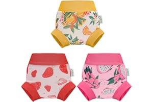 Babygoal Baby Reusable Swim Diaper,Washable and Adjustable for Babies 6-12M Swimming Lessons Holiday Out Pool Beach 3YKS01-6-
