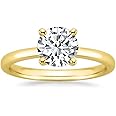 1 to 6 Carat Lab Grown 4 Prong Solitaire Round Cut IGI CERTIFIED Diamond Engagement Rings E-F Color VS2-SI1 Clarity…