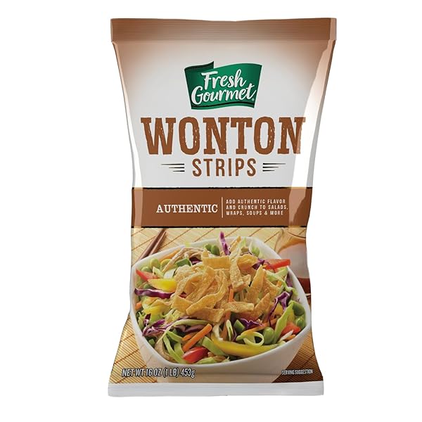 FRESH GOURMET AUTHENTIC WONTON STRIPS | 1 POUND...