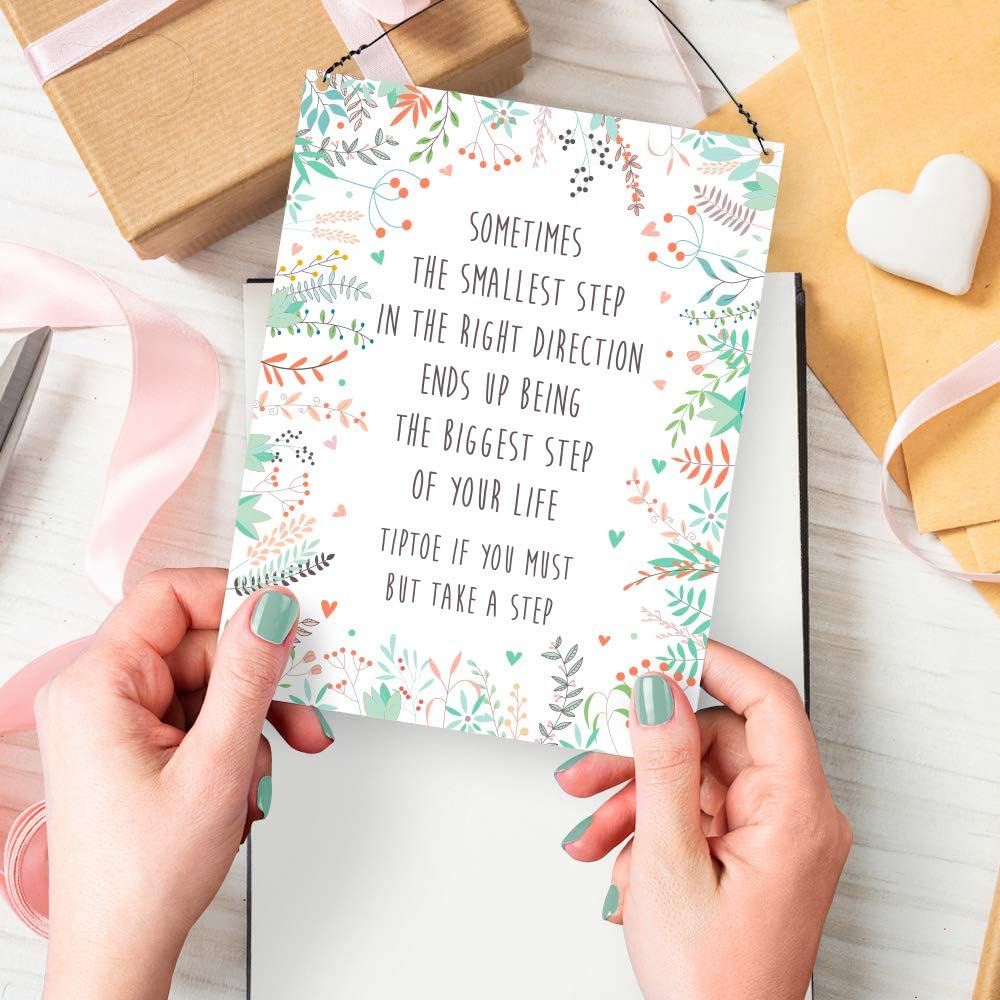 Dorothy Spring Sometimes The Smallest Step In The Right Direction Inspirational Wall Quote Plaque Metal Sign Size 15x20cm - Image 5