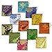 Rantanto Silk Brocade Coin Cash Purse Wallet Jewelry Pouch Bag With Tassel (BGS0001 12 Packs Set)