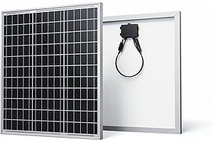 Renogy Solar Panel 50 Watt 12 Volt, High-Efficiency 50W Solar Panel Monocrystalline PV Module Power Charger for RV Marine Rooftop Farm Battery and Other Off-Grid Applications