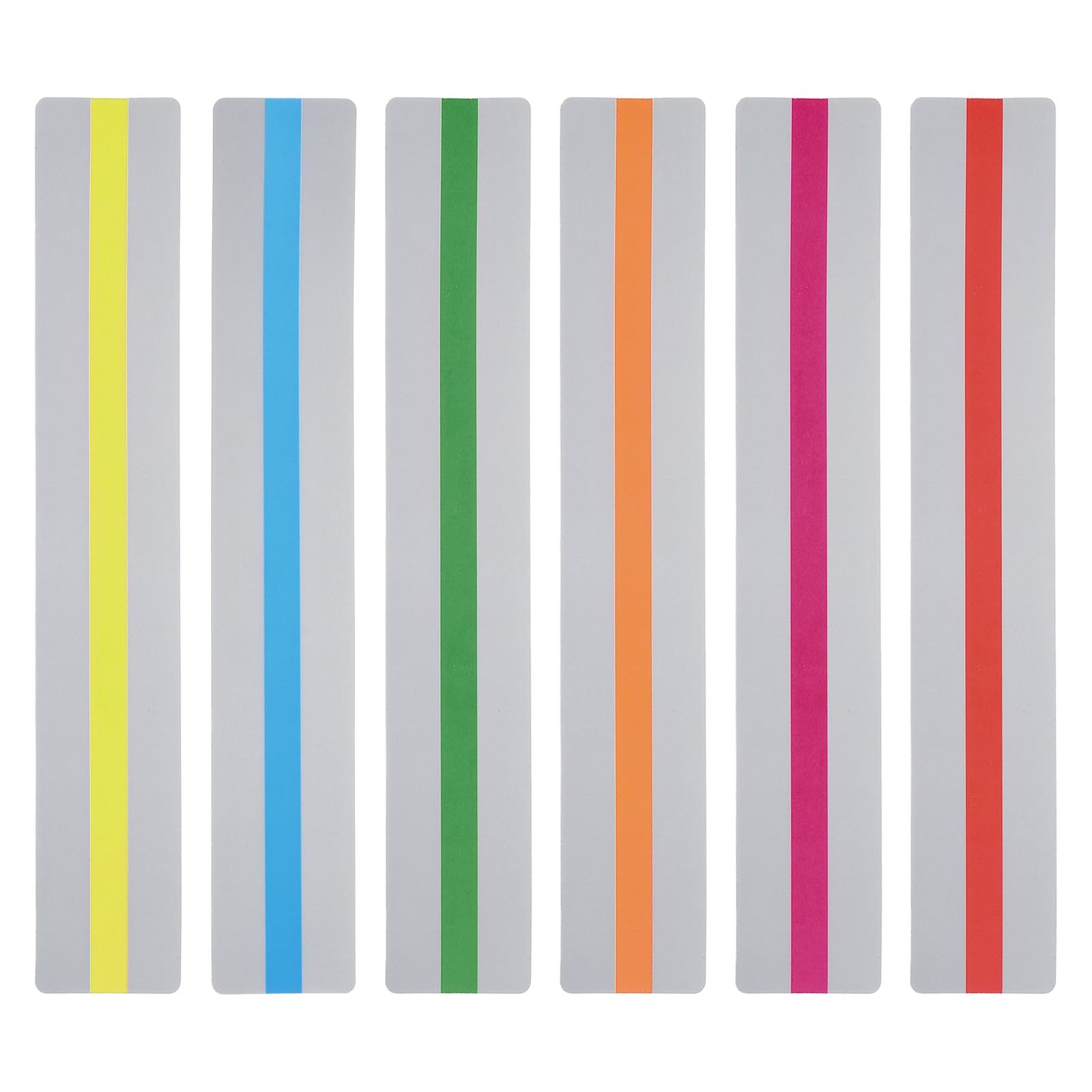 PATIKIL Guided Reading Strips, 6pcs Tracking Highlight Colored Overlay Bookmark Reduce Visual Stress Teacher Teaching Supply for Classroom, 6 Colors