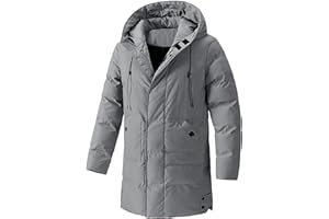 Mens Hooded Long Winter Coat Thicken Waterproof Puffer Jacket Windbreaker Down Parka Winter Jackets for Men