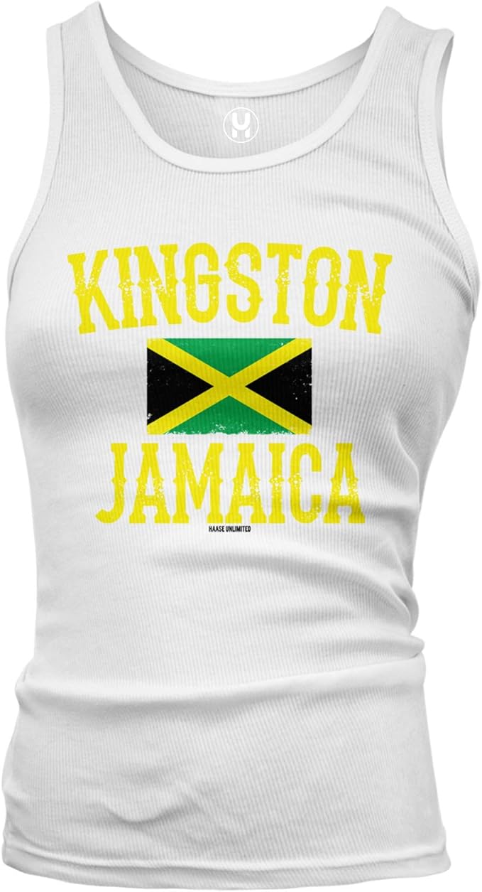Kingston Jamaica Jamaican Rasta Juniors Tank Top at Amazon Women’s