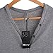 Moxeay V-Neck One Piece Bodysuit Long Sleeve Bodycon Rompers Small Gray