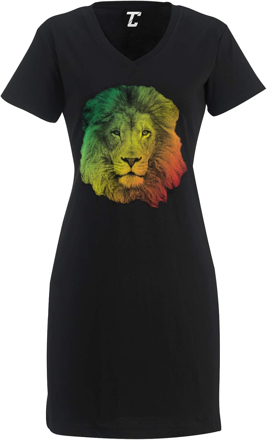 Lion Face - Rasta Jamaican Jah Power Women's Nightshirt: Clothing