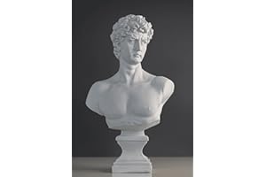 Large David Statue, 17 inches 42 cm, David Sculpture, Statue of David, Michelangelo David, Bust Statue, Bust Sculpture, Moder