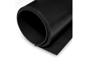 Exactly Rubber - Commercial Grade Silicone Sheet, 60A Durometer Silicone Mat, -80 to 450°F Temperature Resistant Rubber Mat, Rubber Sheet with 350% Elongation, Made in The USA, 1/32 x 9” x 12”, Black