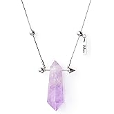 LAFORTISART Black Obsidian Point Necklace Adjustable Healing Crystal Pendant Necklaces Natural Gemstone Stone Jewelry for Men Women