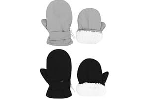 Slivery Color Toddler Gloves Baby Mittens Winter Warm Lined Fleece Gloves Waterproof Snow Baby Girls Mitten for Boys