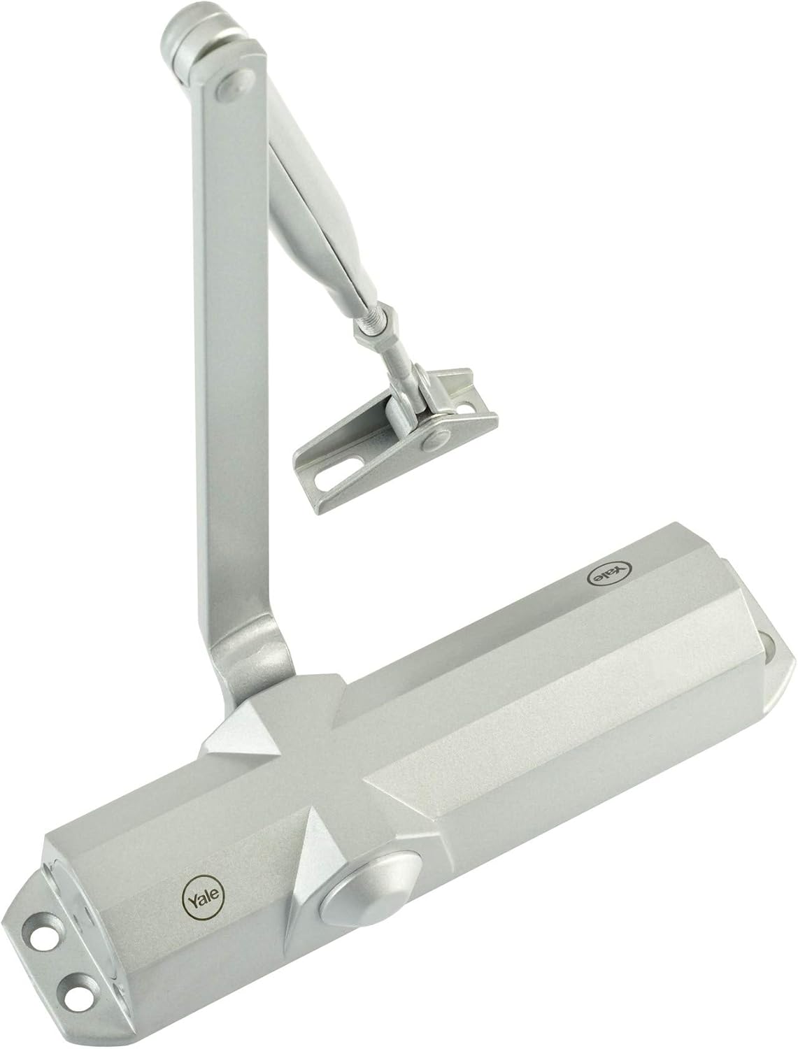 Yale P4000 Standard Door Closer, Spring Loaded with Adjustable Tensioner, Automatic Closure of