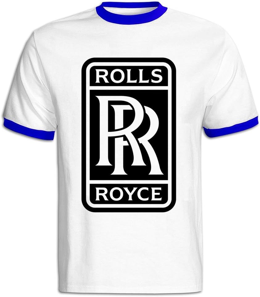 Men's Rolls Royce Logo Baseball Tee Shirt RoyalBlue
