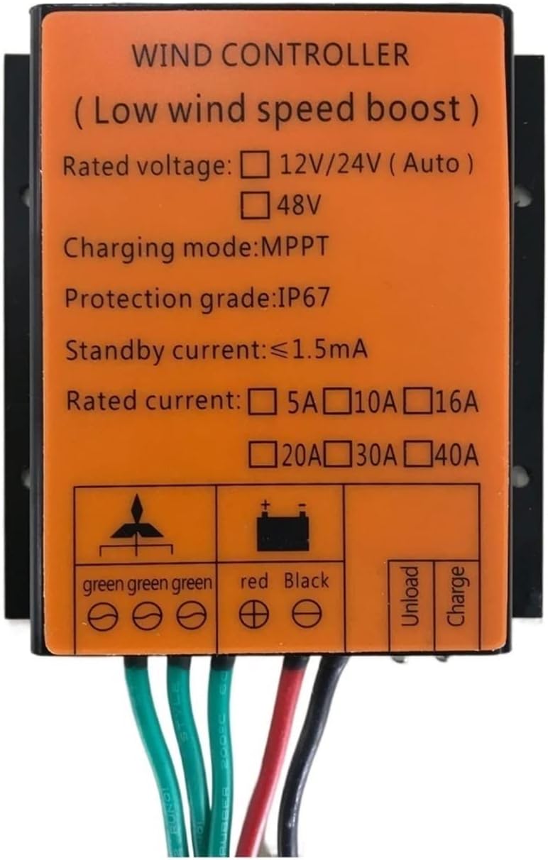 QMIQMI 150W 200W 250W Fan MPPT Wind Turbine Controller 12V Boost LCD