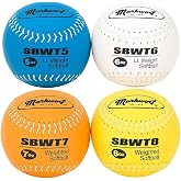 Markwort 12" Weighted Training Softball Set Leather Cover - Set of 4 Balls