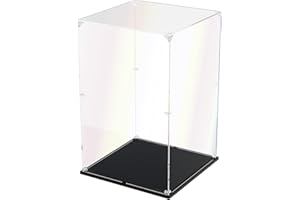 DOFOPO Clear Acrylic Display Case Self Assemble Display Case for Collectibles Acrylic Display Box Alternative Glass Case for Action Figures Doll Toys (10x10x15.7inch, 25x25x40 cm)