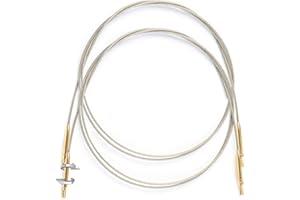 Lantern Moon INTR Swivel Cords Stainless, Dark Brown, 24'' / 60 cm