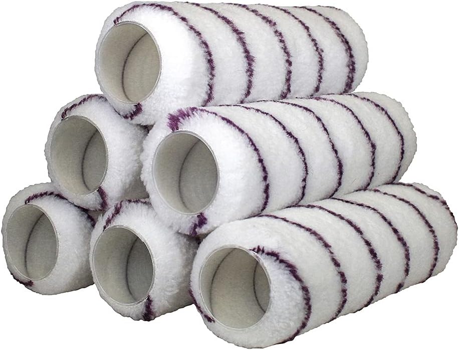Faithfull Medium Woven Pile Roller Sleeve 230mm x 44mm Emulsion Paint Pack of 6