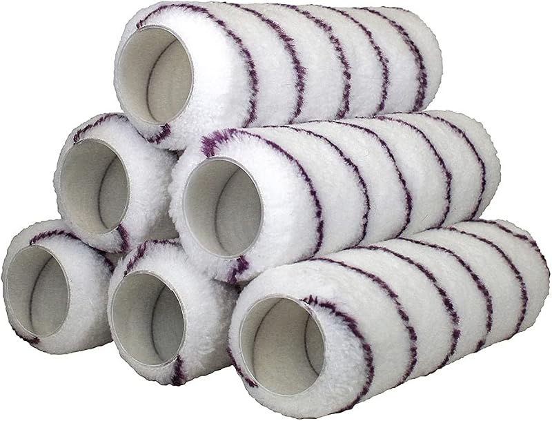 Faithfull Medium Woven Pile Roller Sleeve 230mm x 44mm Emulsion Paint Pack of 6
