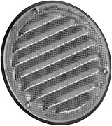 EUROPLAST Aluminium Ø100mm 4in Round Air Vent Grille with Insect Mesh view 3