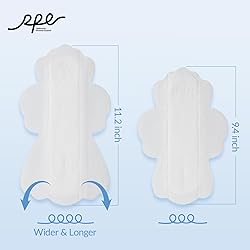 100% Large Organic Pads for Women, Ultra Thin Heavy