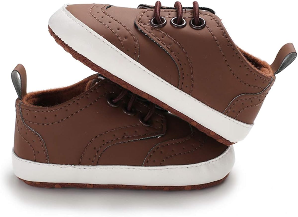  | BENHERO Baby Boys Girls Oxford Shoes Soft Sole PU Leather Moccasins Infant Toddler First Walkers Crib Dress Shoes Sneaker | Sneakers