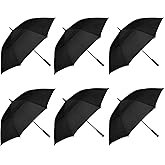 MRTLLOA 6 Pack Golf Umbrella 62/68 Inch Large Oversize Double Canopy Vented Automatic Open Stick Umbrellas for Men & Women