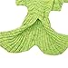 Fu Store Handmade Mermaid Tail Blanket For Adult, Super Soft All Seasons Sofa Sleeping Blanket, Best Birthday Wedding Christmas Gift, 71 x 35 Inches, Green