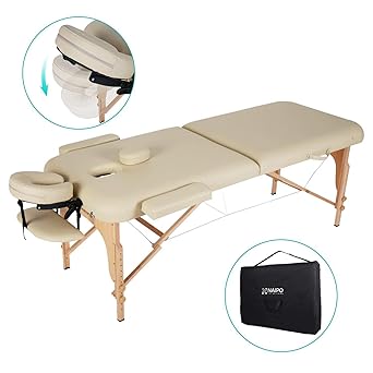 Naipo Massage Table Bed Chair Beauty Couch 2 Section Portable