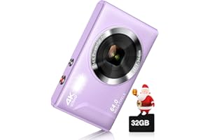 Digital Camera for Photography VJIANGER FHD 1080P Vide o Camera with 32GB TF Card 16X Digital Zoom Point and Shoot Camera Portable Small Camera for Kids Teens Students Boys Girls Seniors(X6-Purple1)