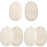 6PCS Exfoliating Loofah Pads,Natural Luffa Sponge Exfoliating Loofah Sponge Pad Scrub Loofah Sponge Body Scrubber Brush Luffa